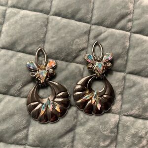 Elegant Silver and Crystal Earrings